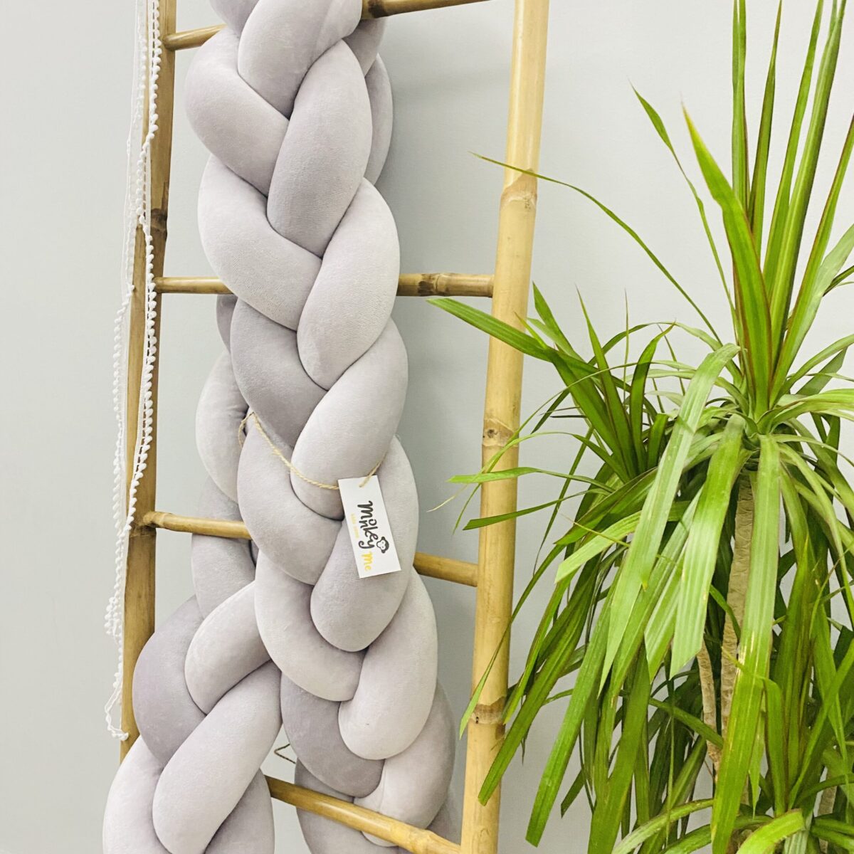 Πάντα Kούνιας Πλεξούδα Γκρι - Image 2