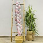 πάντα πλεξούδα ροζ - γκρι