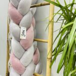 Πάντα Κούνιας Πλεξούδα Dusty Pink Γκρι - Image 2