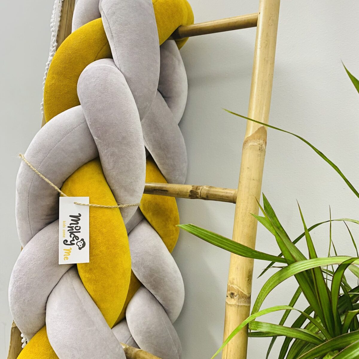 Πάντα Κούνιας Πλεξούδα Μουσταρδί - Γκρι - Image 2