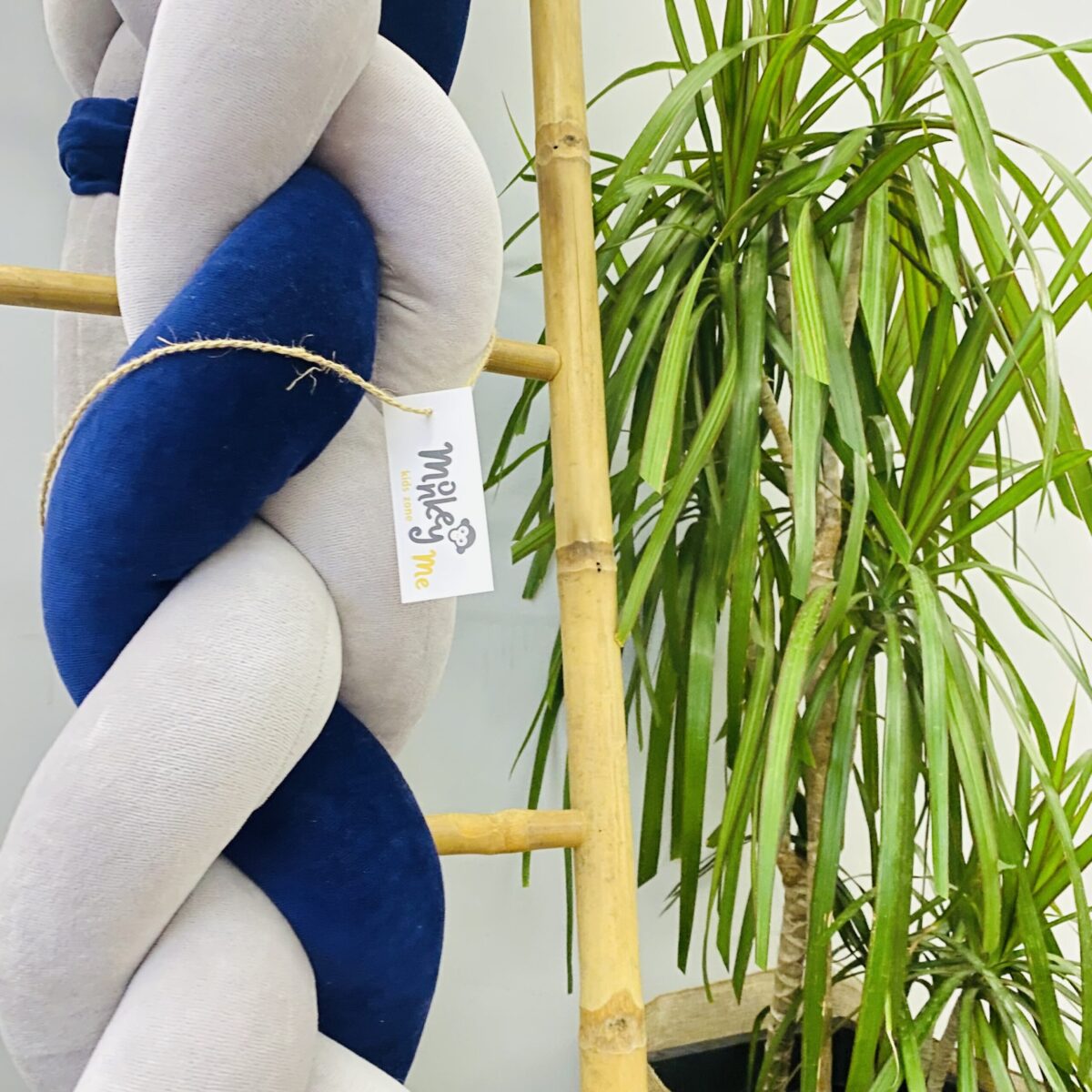 Πάντα Κούνιας Πλεξούδα Μπλε Navy - Γκρι