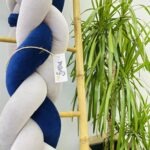 Πάντα Κούνιας Πλεξούδα Μπλε Navy - Γκρι