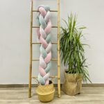 πάντα πλεξούδα ροζ - ευκάλυπτος - γκρι