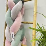 Πάντα Κούνιας Πλεξούδα Ροζ - Ευκάλυπτος - Γκρι - Image 2