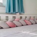 Πάντα Κούνιας Πλεξούδα Dusty Pink Γκρι - Image 3