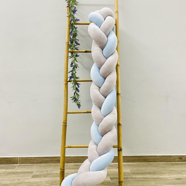 πάντα πλεξούδα γαλάζιο - γκρι