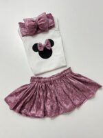 Σετ nude velvet minnie mouse - Σετ ρούχων για κορίτσι - Image 2