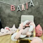 Πάντα κούνιας μαξιλάρι Pink Lovers για βρεφική κούνια