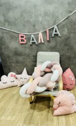 Πάντα κούνιας μαξιλάρι Pink Lovers για βρεφική κούνια