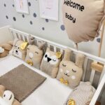 Πάντα Κούνιας Μαξιλάρι Μπεζ - Χρυσό για Βρεφική Κούνια