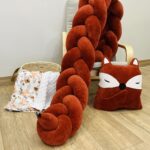 πάντα κούνιας πλεξούδα σε χρώμα τερακότα