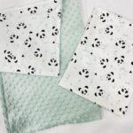 βρεφική κουβέρτα μέντα με σχέδιο πάντα