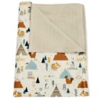 Βρεφική Κουβέρτα Μπεζ με Σχέδιο
