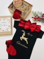 Xmas Gift Box 'First Christmas' με Ελαφάκι για Κορίτσι
