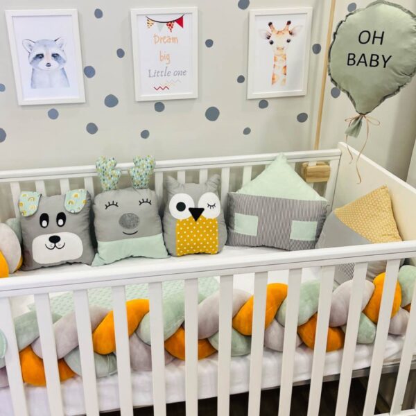 Πάντα Μαξιλάρι Ζωάκια για Βρεφική Κούνια