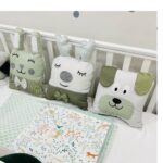 πάντα μαξιλάρι με σχέδια ζωάκια για βρεφική κούνια