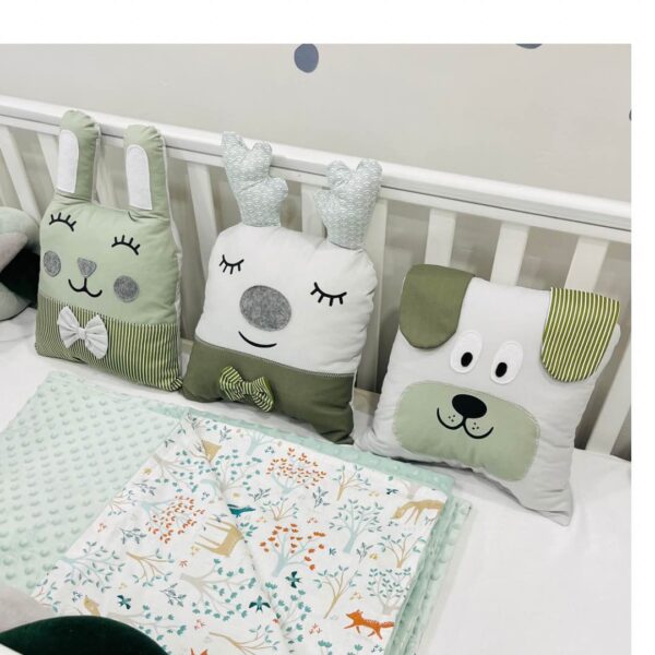 πάντα μαξιλάρι με σχέδια ζωάκια για βρεφική κούνια