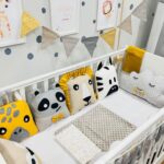 Πάντα μαξιλάρι ζωάκια Safari Crib για βρεφική κούνια