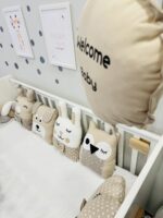 Πάντα μαξιλάρι ζωάκια μπεζ αστεράκια