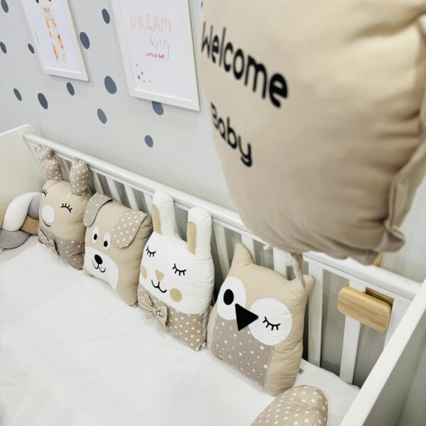 Πάντα μαξιλάρι ζωάκια μπεζ αστεράκια