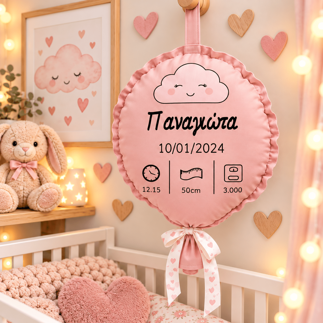 μπαλόνι διακοσμητικό τοίχου με στοιχεία γέννησης μπαλόνι διακοσμητικό τοίχου με στοιχεία γέννησης