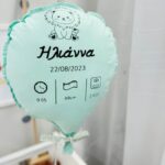 μπαλόνι διακοσμητικό τοίχου με στοιχεία γέννησης