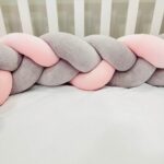 πάντα πλεξούδα κούνιας ροζ γκρι