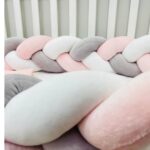 πάντα πλεξούδα ροζ γκρι λευκό