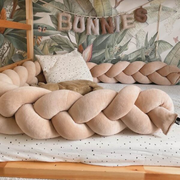 πάντα κούνιας πλεξούδα μπεζ