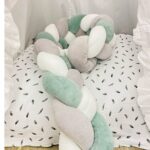 πάντες πλεξούδα γκρι,μέντα λευκό