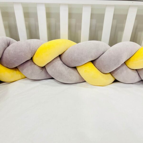 πάντα πλεξούδα γκρι κίτρινο