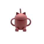 ποτήρι εκπαιδευτικό σιλικόνης στεγανό με καλαμάκι