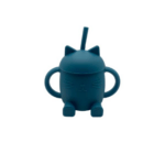 ποτήρι εκπαιδευτικό σιλικόνης στεγανό με καλαμάκι