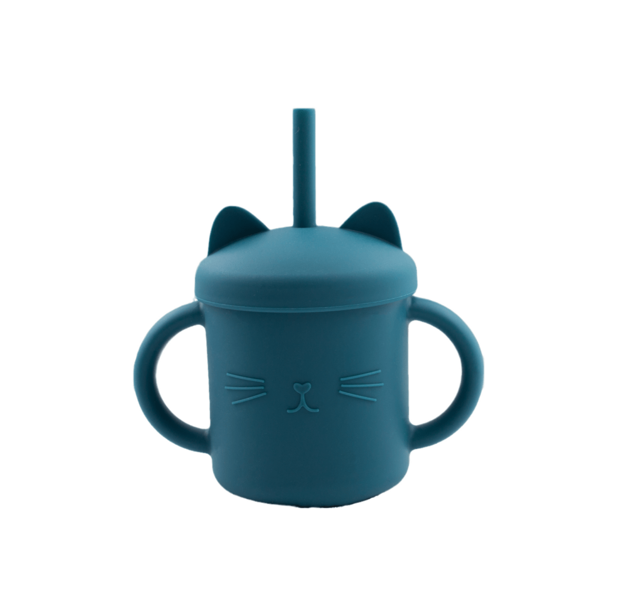 ποτήρι εκπαιδευτικό σιλικόνης στεγανό με καλαμάκι