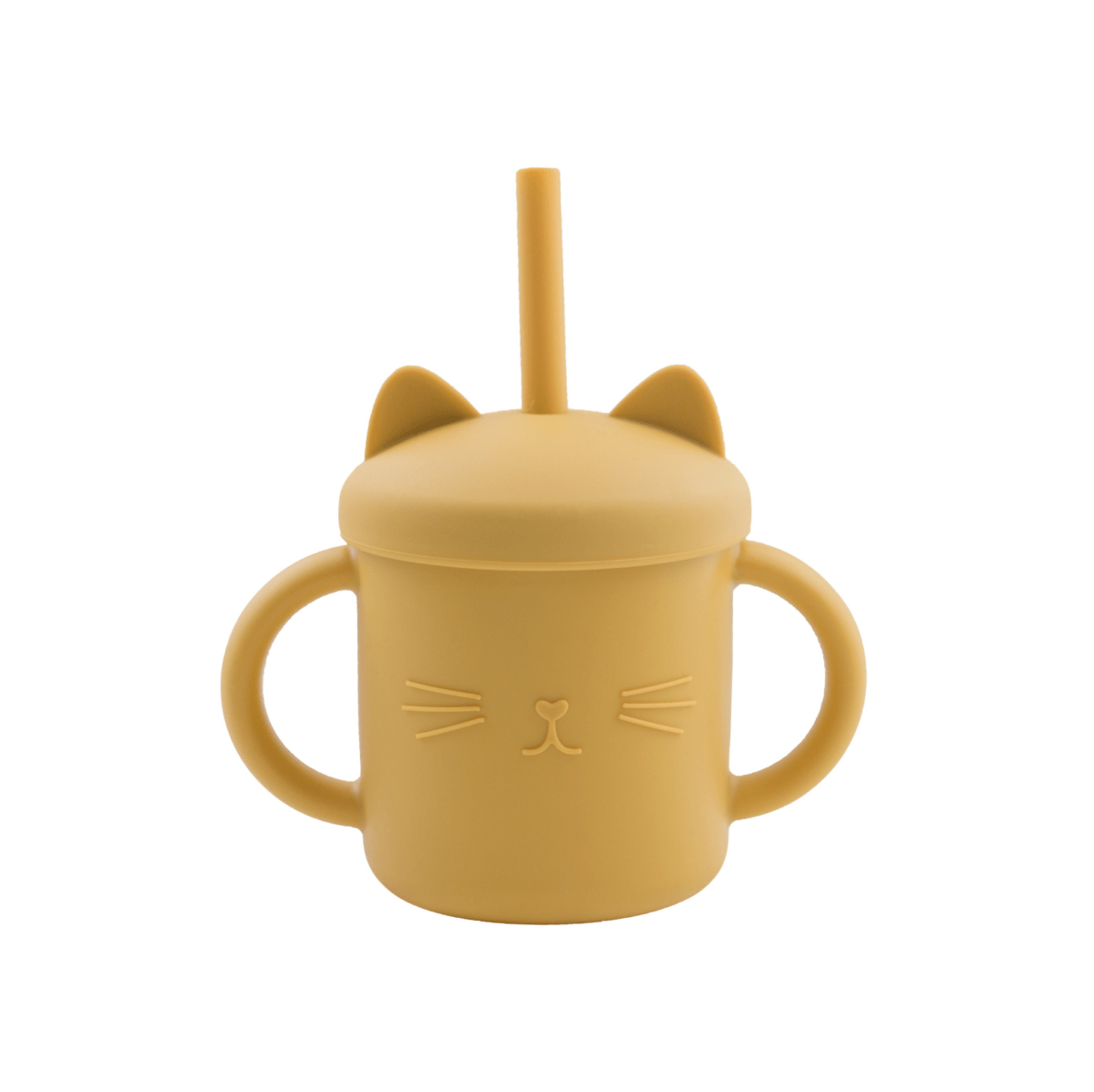 ποτήρι εκπαιδευτικό σιλικόνης στεγανό με καλαμάκι