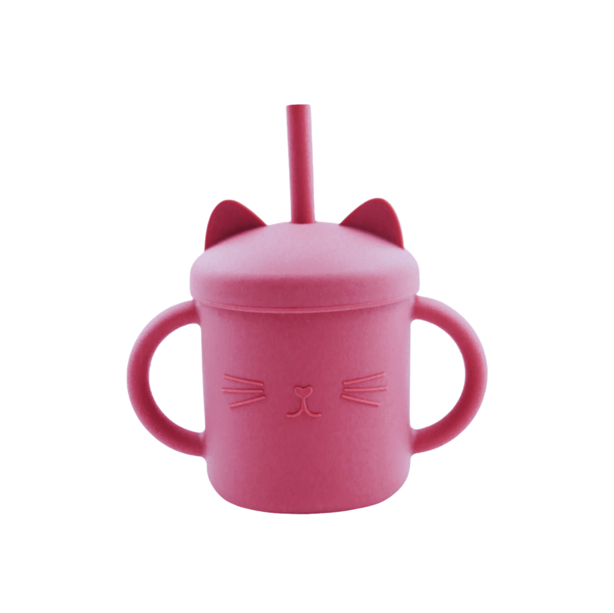 ποτήρι εκπαιδευτικό σιλικόνης στεγανό με καλαμάκι