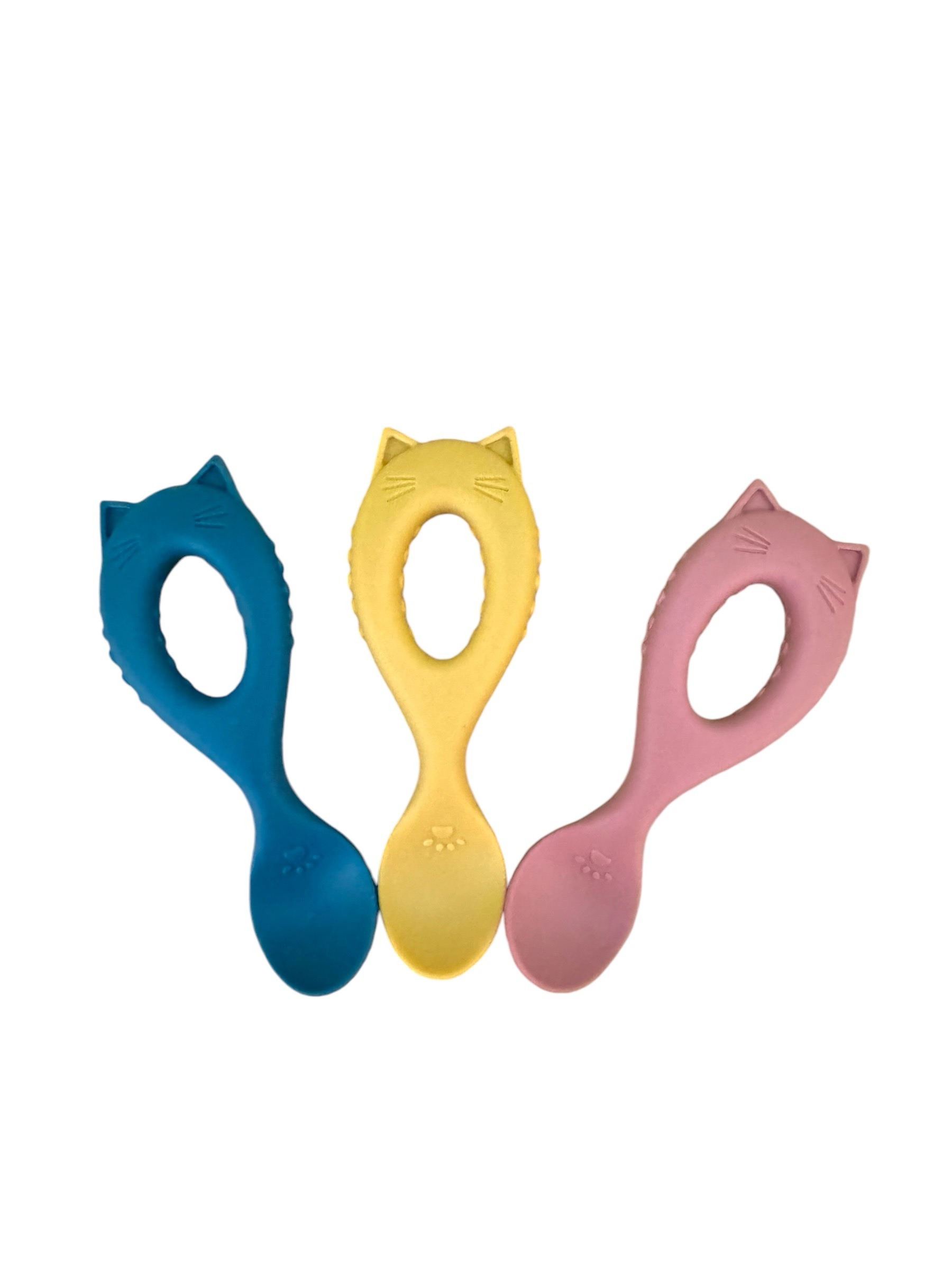 εκπαιδευτικό κουταλάκι σιλικόνης σε σχήμα γάτας κουταλάκι σιλικόνης για μικρά παιδιά