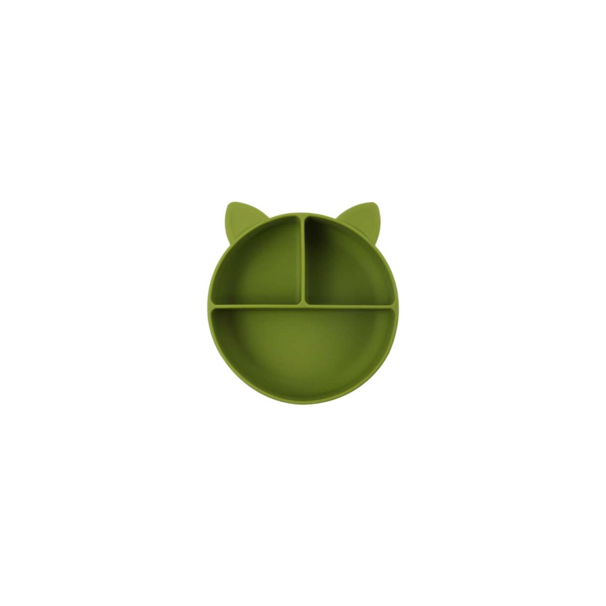 πιάτο σιλικόνης με χωρίσματα χακί