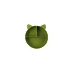 πιάτο σιλικόνης με χωρίσματα χακί