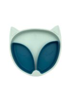 Πιάτο σιλικόνης με βεντούζα μπλε σε σχήμα γάτας