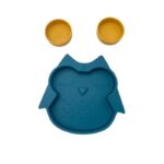 πιάτο σιλικόνης μπλε-ώχρα