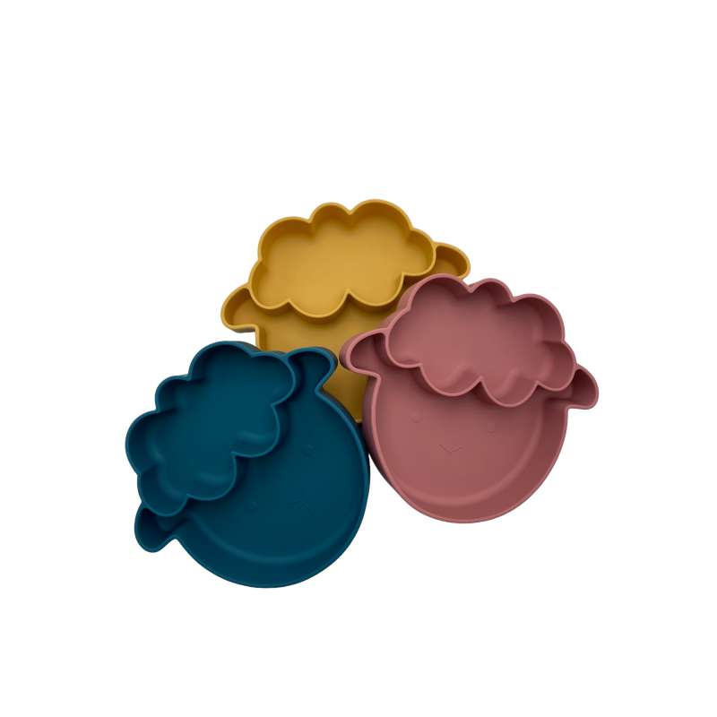 πιάτο σιλικόνης με βεντούζα πιάτο σιλικόνης με χώρισμα πρόβατο