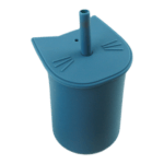 ποτήρι σιλικόνης με καλαμάκι και καπάκι σε χρώμα indigo