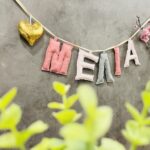 γιρλάντα με όνομα ροζ,σάπιο μήλο,γκρι