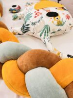 Πάντα Kούνιας Πλεξούδα Μέντα-Καφέ-Ώχρα - Image 2