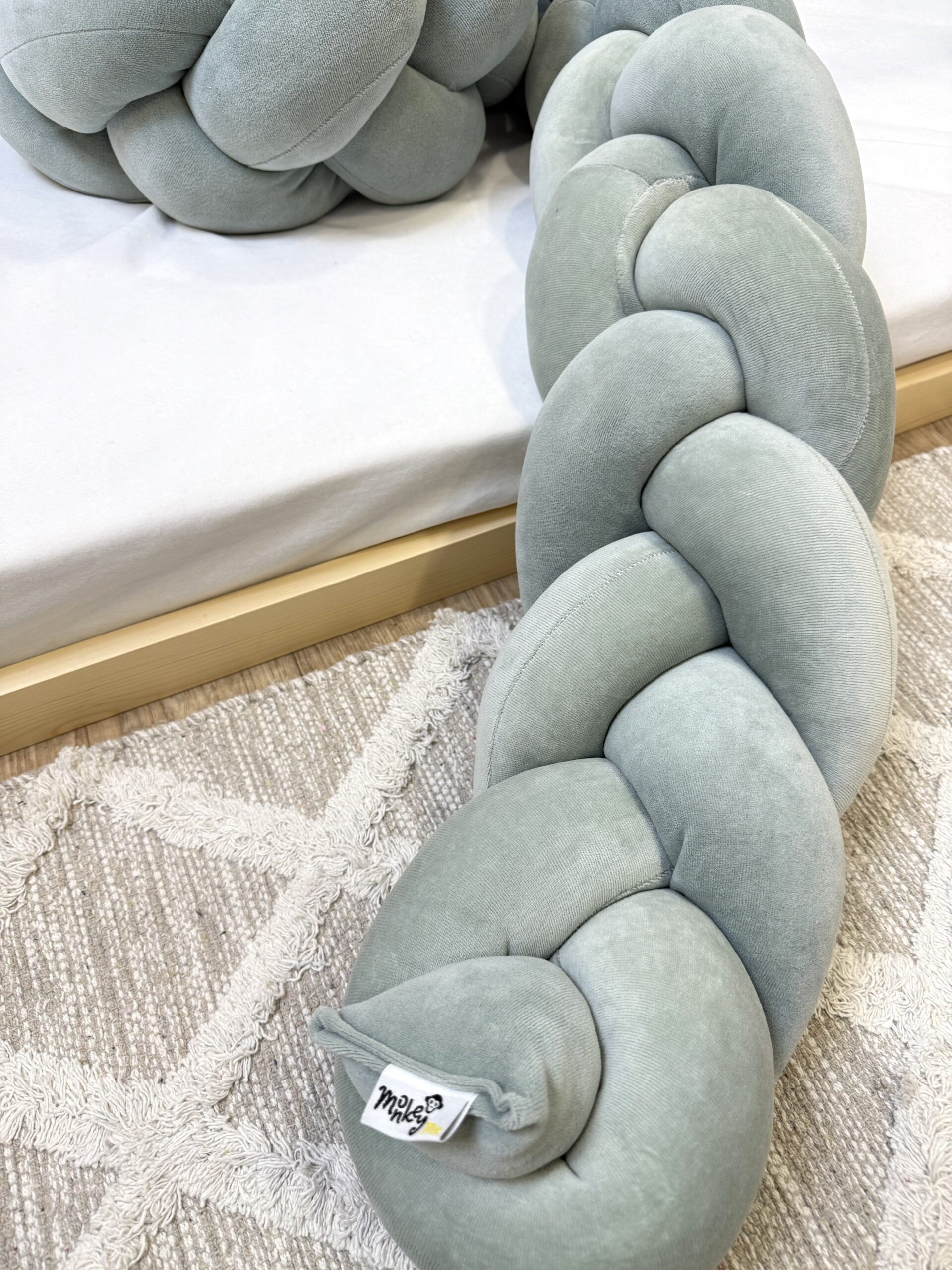 Πάντα Κούνιας Πλεξούδα Dusty Mint πάντα κούνιας πλεξούδα μέντα