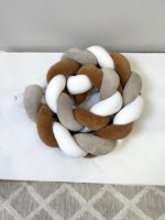 Πάντα Κούνιας Πλεξούδα Μπεζ-Λευκό-Καφέ - Image 2