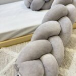 πάντα κούνιας πλεξούδα γκρι