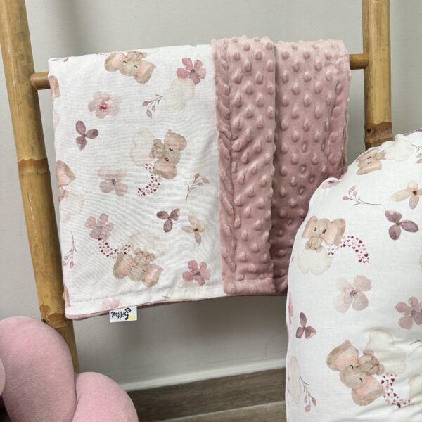 κουβέρτα βρεφική σάπιο μήλο με ελεφαντάκια