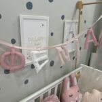 γιρλάντα με όνομα ροζ αποχρώσεις